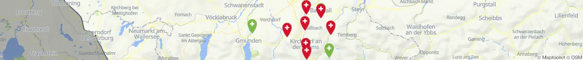 Kartenansicht für Apotheken-Notdienste in der Nähe von Schlierbach (Kirchdorf, Oberösterreich)